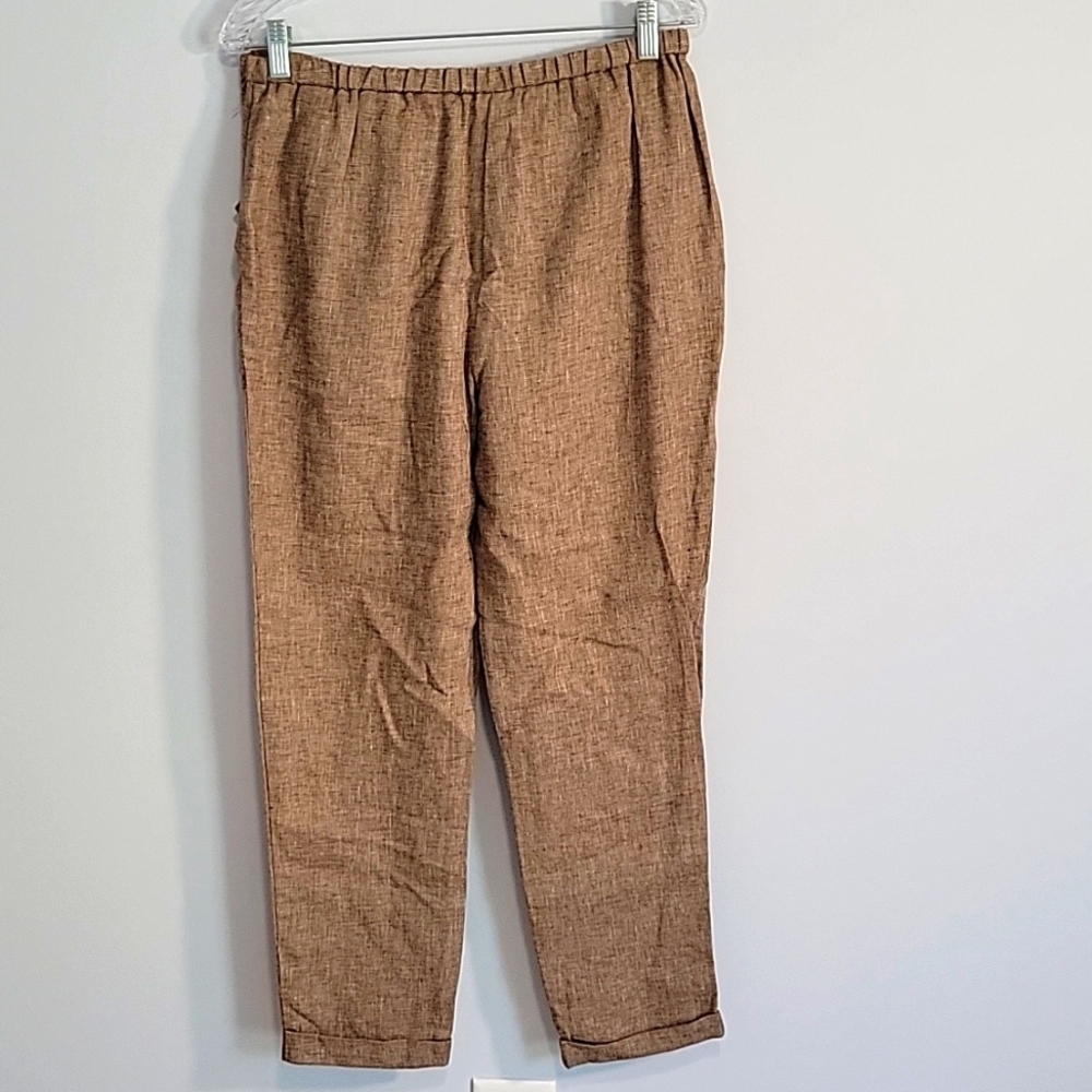 Jones New York Linen Blend Pull On Elastic Waist Pockets Cuffed Pants XS NWOT - Picture 5 of 5